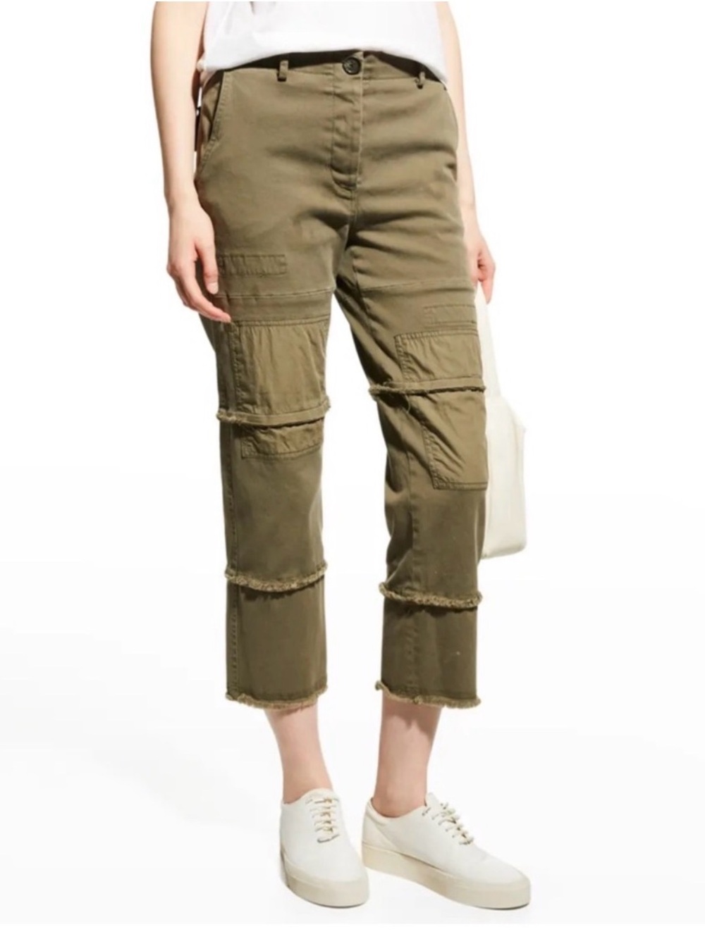 TWP Frayed Boyfriend
Cargo Chinos Olive Green